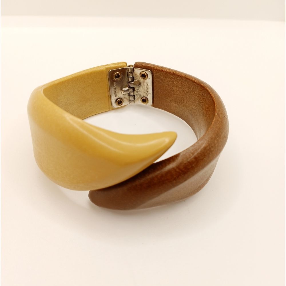 Two tone hinged bracelet - Picture 3 of 10